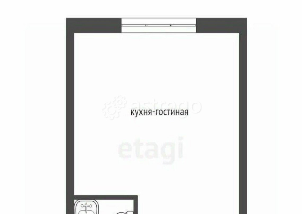 Студия, 17.3 м2, 1/5 эт. Красноярск - изображение 5
