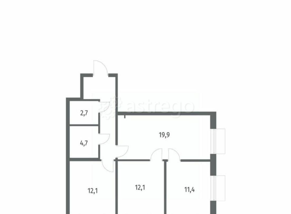 3-комн. квартира, 71.4 м2, 5/12 эт. Санкт-Петербург - изображение 1