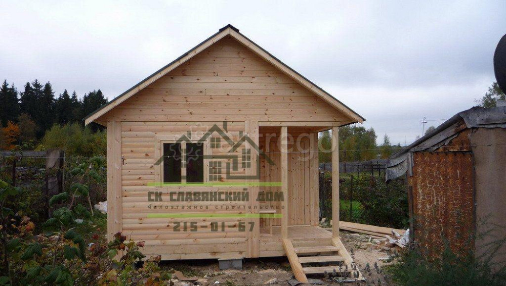 Строительство бани 4х5 м три отделения с внутренним крыльцом Красноярск - изображение 1