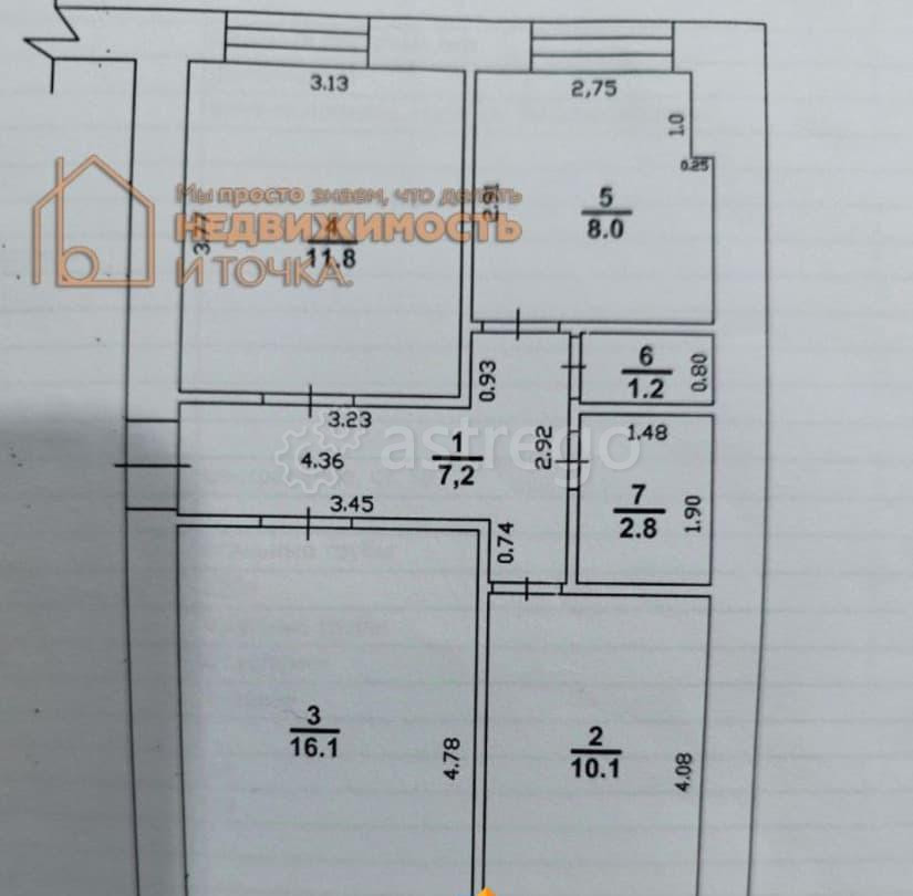 3-комн. квартира, 57.2 м2, 5/5 эт. Янаул - изображение 4
