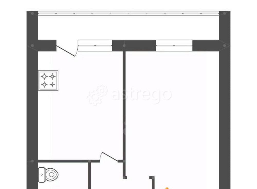 1-комн. квартира, 29.4 м2, 3/3 эт. Белогорск - изображение 3