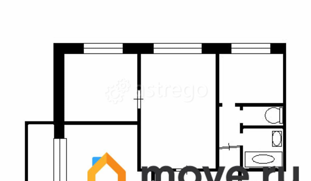 3-комн. квартира, 50.9 м2, 3/9 эт. Москва - изображение 2