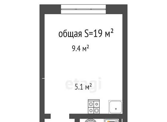 Студия, 18.1 м2, 3/5 эт. Бийск