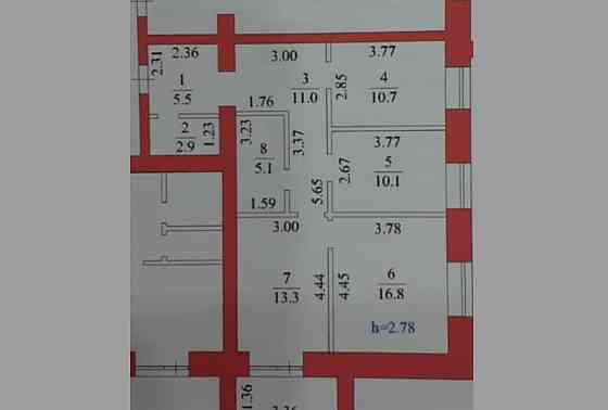 3-комн. квартира, 76 м2, 9/14 эт. Благовещенск