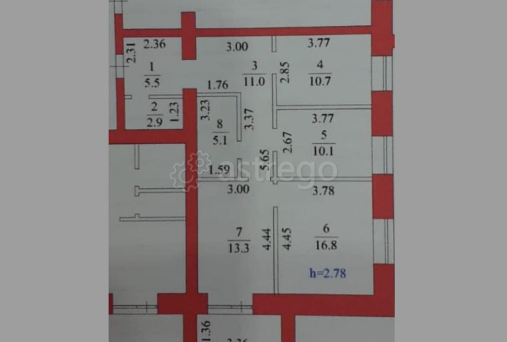 3-комн. квартира, 76 м2, 9/14 эт. Благовещенск - изображение 5