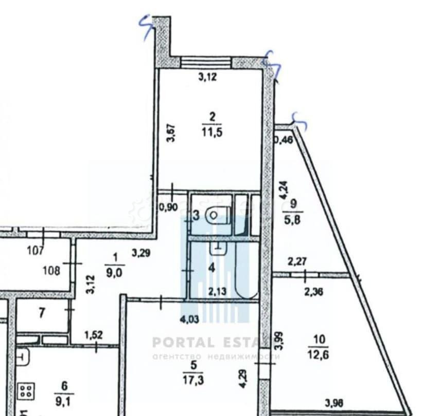 2-комн. квартира, 54 м2, 12/18 эт. Подольск - изображение 3