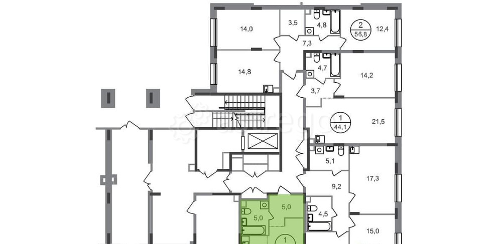 Студия, 25 м2, 1/17 эт. Москва - изображение 7