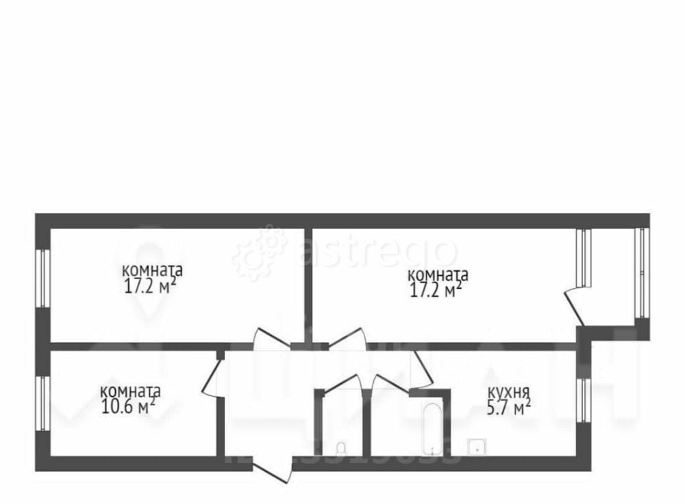 3-комн. квартира, 62.6 м2, 5/5 эт. Мытищи - изображение 7
