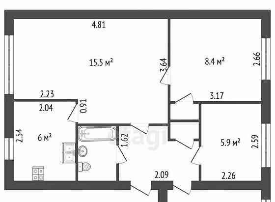 4-комн. квартира, 49 м2, 1/5 эт. Санкт-Петербург