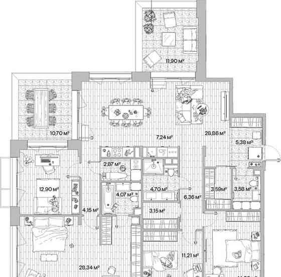 4-комн. квартира, 147.48 м2, 4/6 эт. Москва