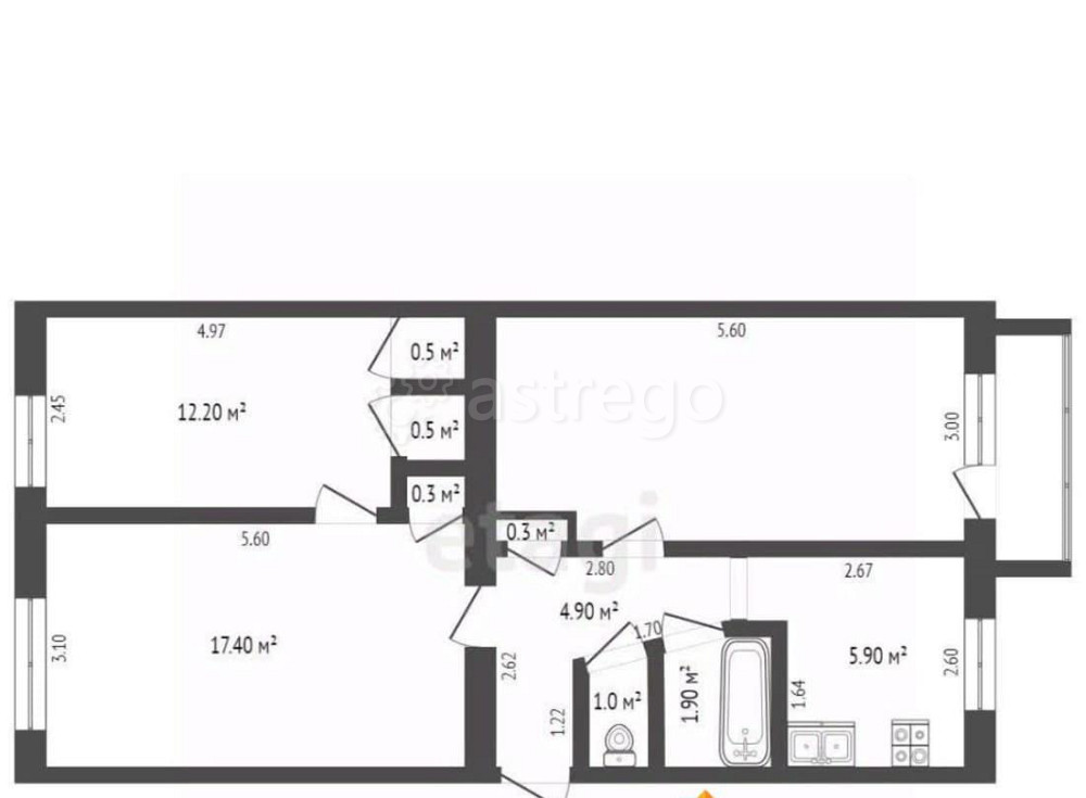 3-комн. квартира, 62 м2, 5/5 эт. Котлас - изображение 3