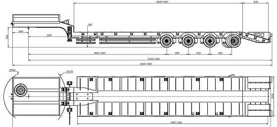 Трал четырехосный низкорамный раздвижной, уголковые трапы Ставрополь