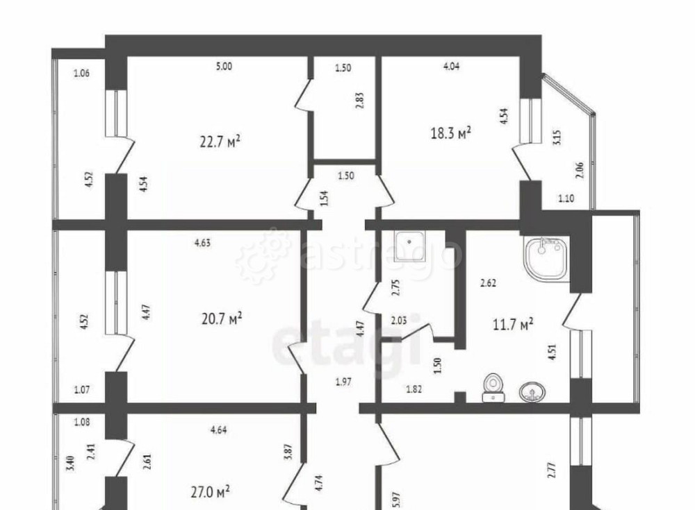 4-комн. квартира, 176.5 м2, 2/5 эт. Красноярск - изображение 4