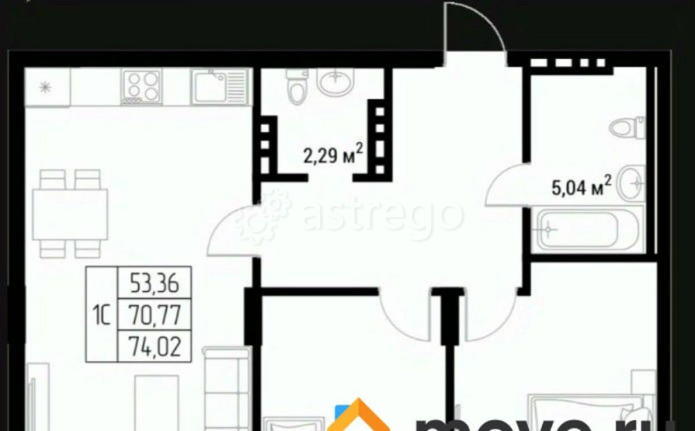 Студия, 74.02 м2, 4/9 эт. Горно-Алтайск - изображение 1
