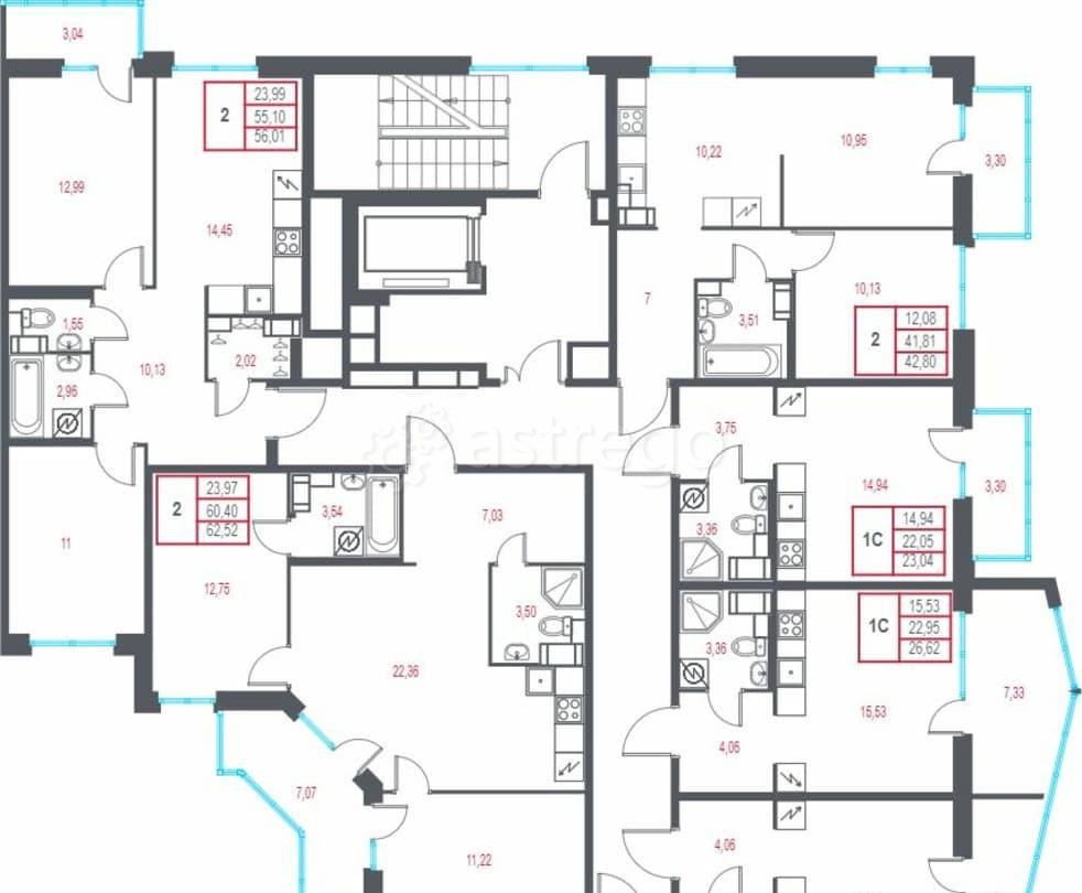 2-комн. квартира, 42.8 м2, 4/10 эт. Санкт-Петербург - изображение 1