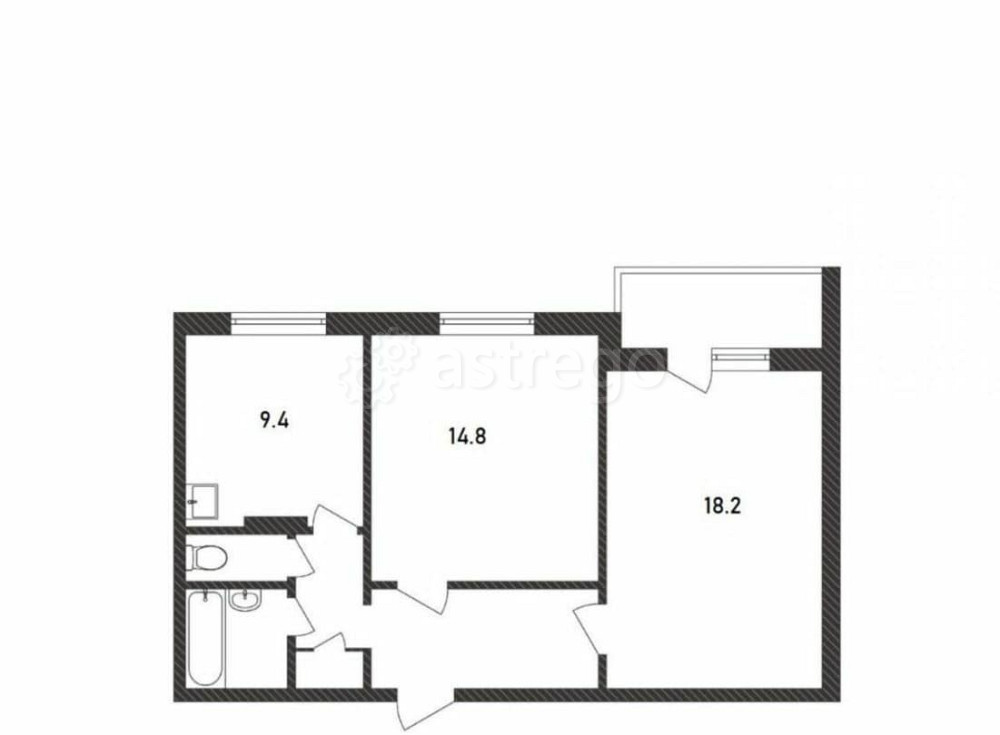 2-комн. квартира, 56 м2, 7/17 эт. Москва - изображение 2