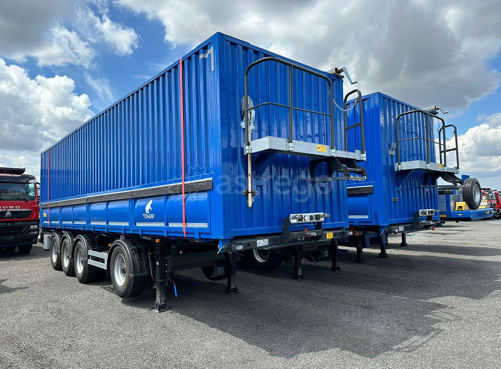 Полуприцеп ТОНАР 9598 п/п самосвальный зерновоз, 4-оси, пневмо, V-60м3, откидные люка, распашные вор Краснодар - изображение 1