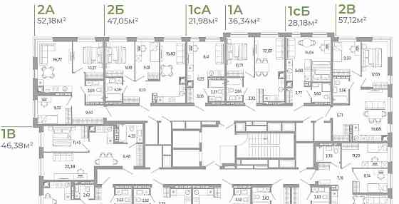3-комн. квартира, 62.48 м2, 6/18 эт. Астрахань
