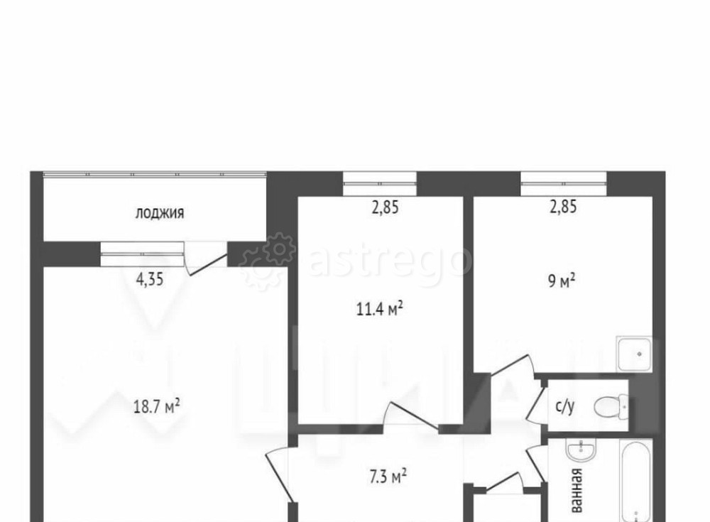 2-комн. квартира, 52 м2, 3/9 эт. Красноярск - изображение 4