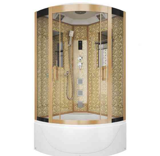 Душевая кабина 100х100 высокий поддон Niagara LUX 7710 G (золото) Красноярск