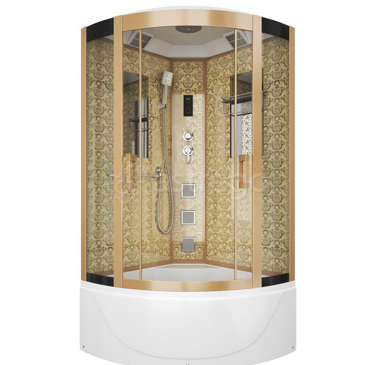 Душевая кабина 100х100 высокий поддон Niagara LUX 7710 G (золото) Красноярск - изображение 1