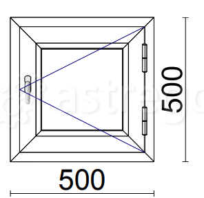 Окно ПВХ 500х500 мм п/о Москва - изображение 1