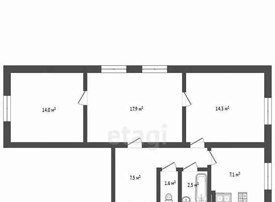 3-комн. квартира, 61.6 м2, 2/2 эт. Стерлитамак
