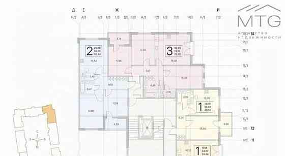 3-комн. квартира, 74.16 м2, 4/4 эт. Санкт-Петербург