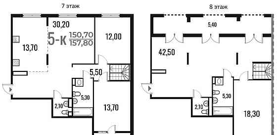 4-комн. квартира, 157.8 м2, 7/8 эт. Москва