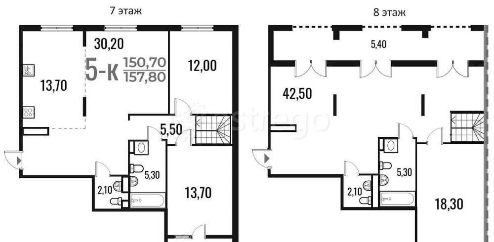 4-комн. квартира, 157.8 м2, 7/8 эт. Москва - изображение 1