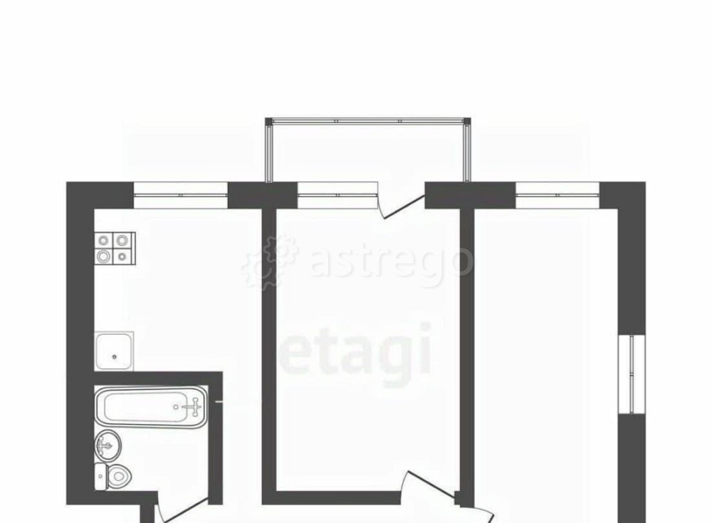 2-комн. квартира, 41.1 м2, 4/4 эт. Новодвинск - изображение 1