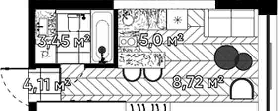 Студия, 21.28 м2, 10/25 эт. Москва