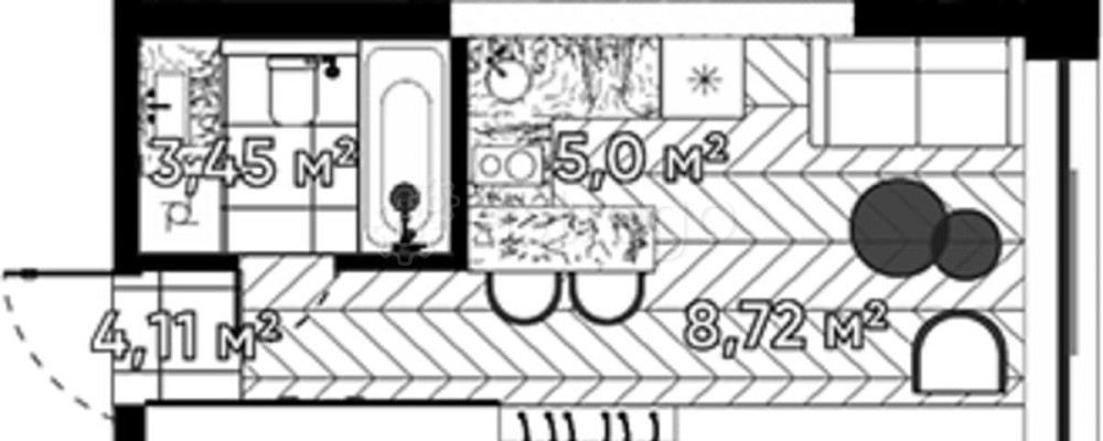 Студия, 21.28 м2, 10/25 эт. Москва - изображение 2