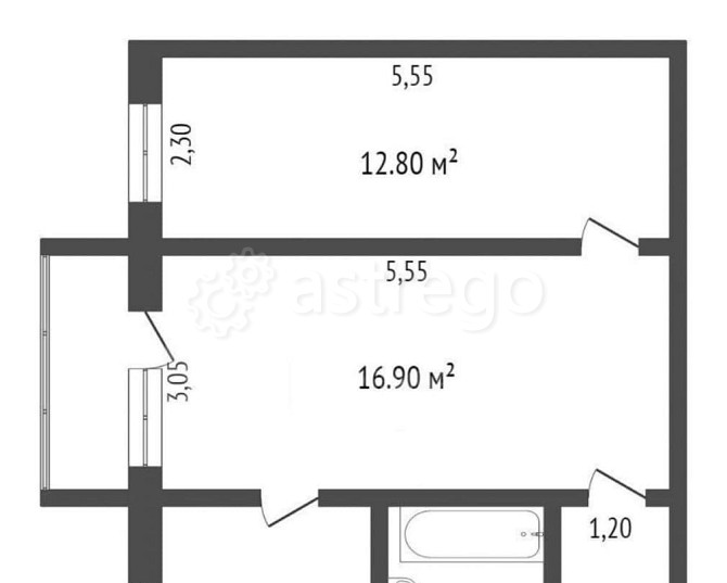 2-комн. квартира, 43.7 м2, 2/3 эт. Бийск - изображение 6