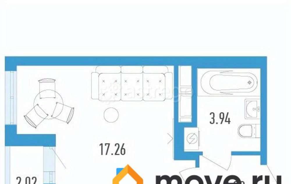 Студия, 25.29 м2, 11/12 эт. Санкт-Петербург - изображение 1