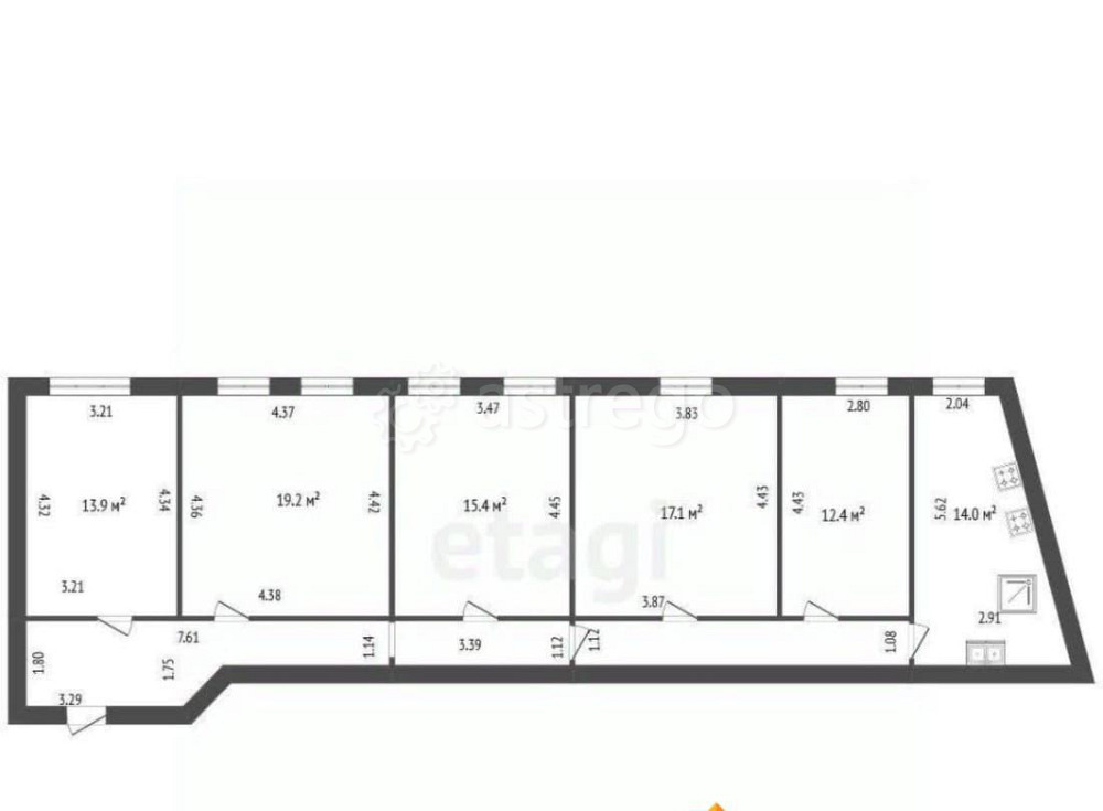 5-комн. квартира, 118.2 м2, 6/6 эт. Санкт-Петербург - изображение 7