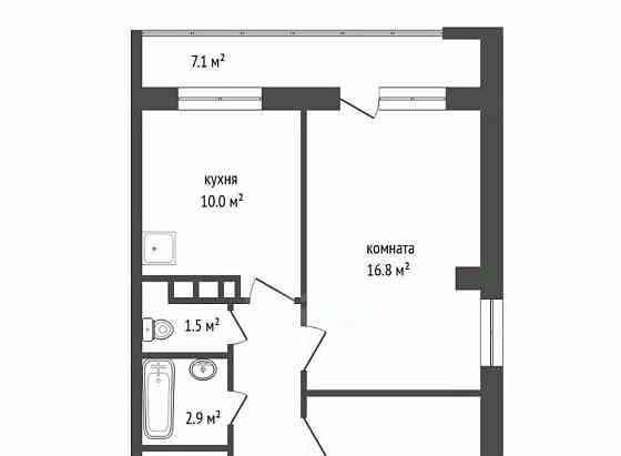 2-комн. квартира, 51.6 м2, 8/10 эт. Сосновоборск