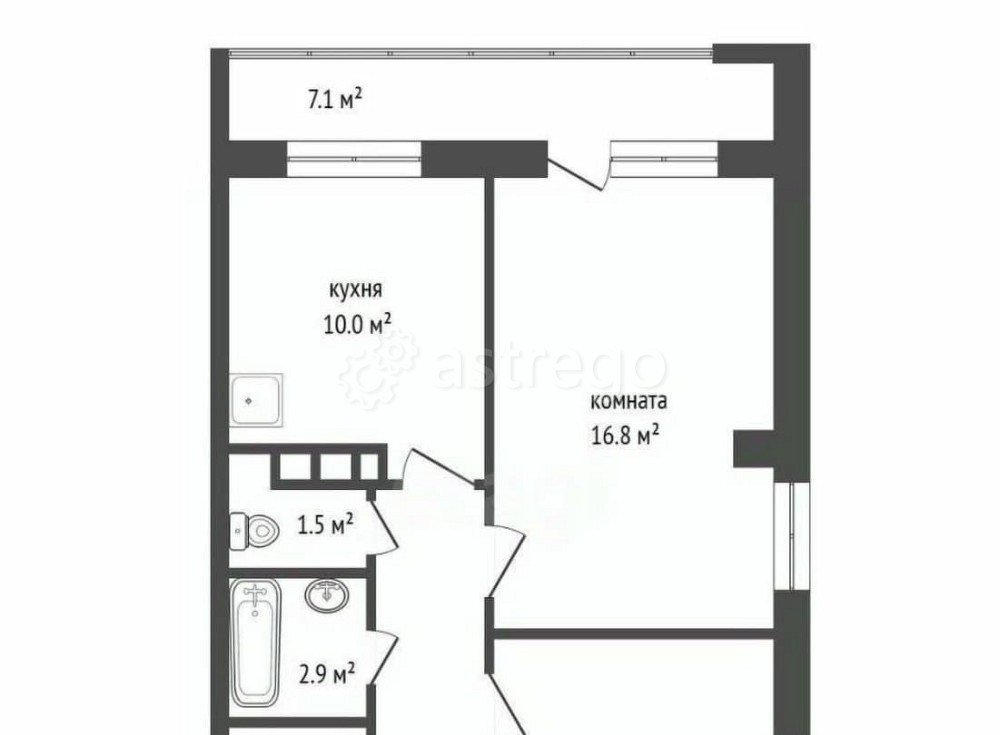 2-комн. квартира, 51.6 м2, 8/10 эт. Сосновоборск - изображение 4