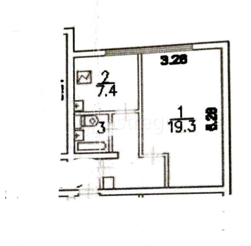 1-комн. квартира, 34.7 м2, 6/12 эт. Москва - изображение 1