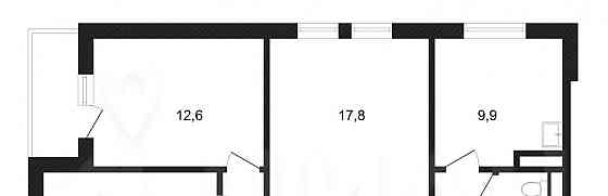 3-комн. квартира, 73 м2, 6/17 эт. Подольск