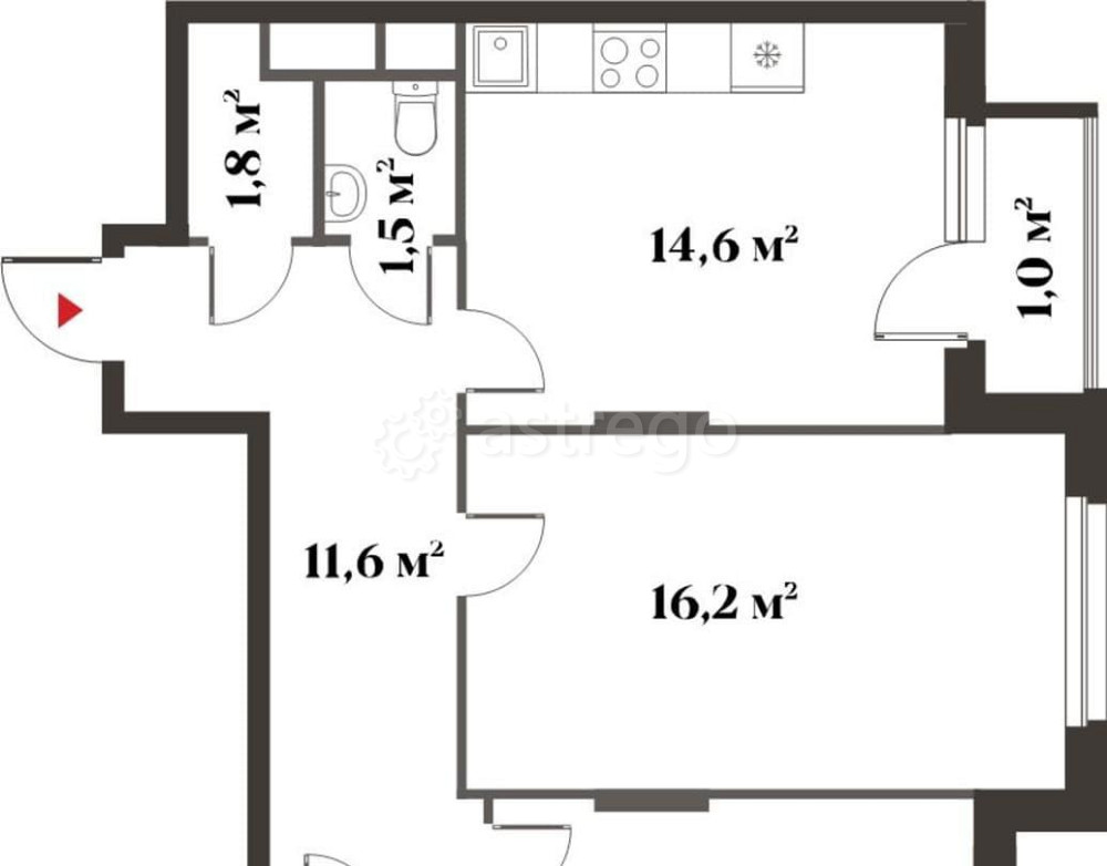 2-комн. квартира, 62.7 м2, 4/6 эт. Красногорск - изображение 1