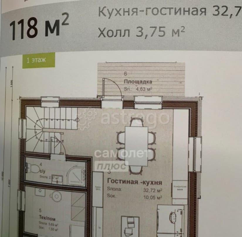 Дом, 130 м2, 9 соток, 2 эт. Домодедово - изображение 7