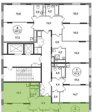 2-комн. квартира, 67 м2, 17/17 эт. Москва