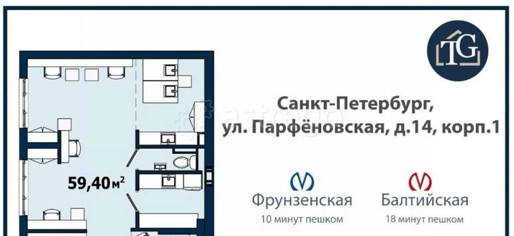 Свободного назначения, 59.4 м2 Санкт-Петербург - изображение 4