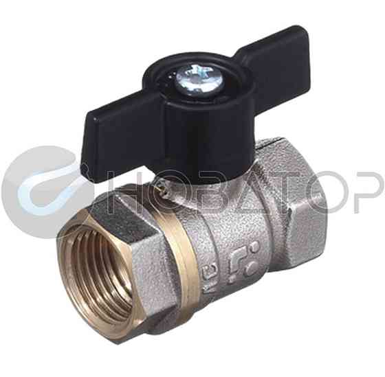 Кран шаровой для воды БАЗ А30/1 11Б27п1 3/4" Ду20 PN40 вр/вр никель ручка-бабочка Нижний Новгород