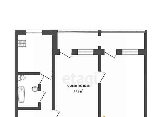 2-комн. квартира, 47.9 м2, 1/9 эт. Бийск