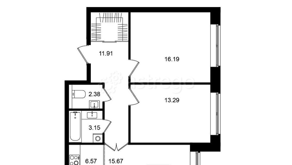 3-комн. квартира, 69.16 м2, 1/5 эт. Химки - изображение 1