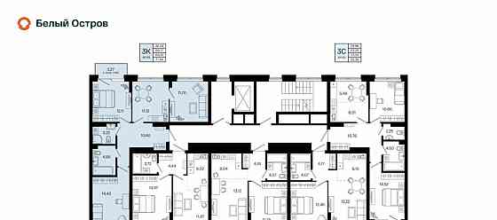 3-комн. квартира, 69.15 м2, 4/7 эт. Уфа