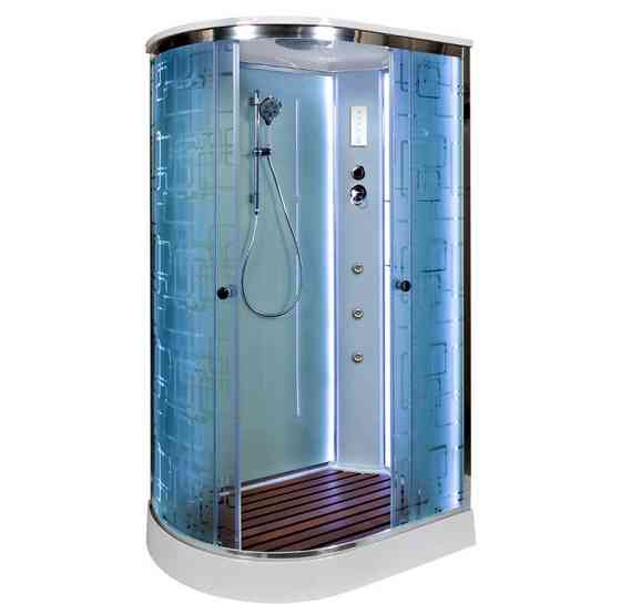 Душевая кабина 110х80 низкий поддон AvaCan EM 1511 (R) с LED и гидро Красноярск