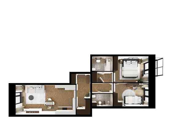 2-комн. квартира, 71.6 м2, 4/12 эт. Санкт-Петербург